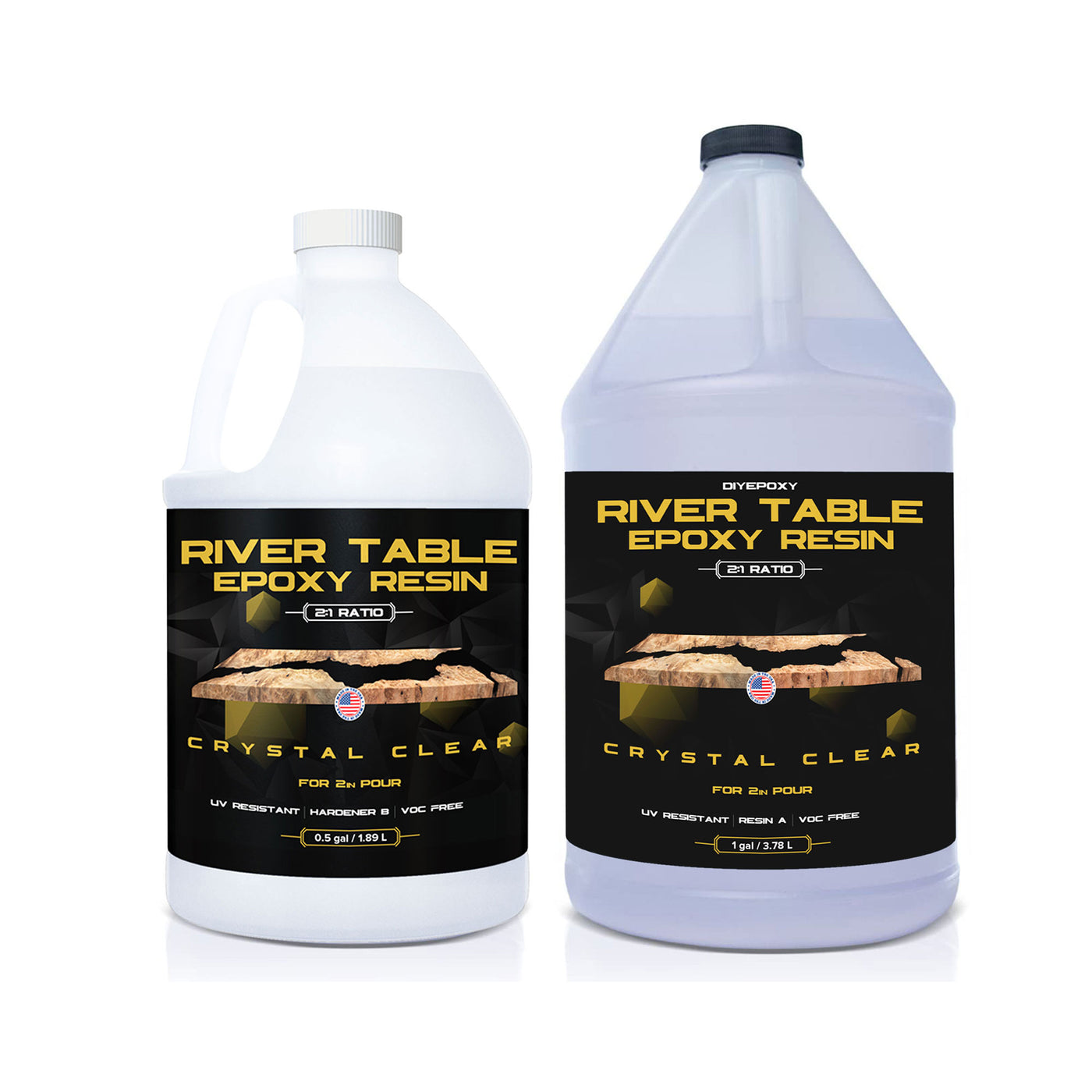 Deep Pour Epoxy Resin for River Table, 3 Gallon (11.4 L)