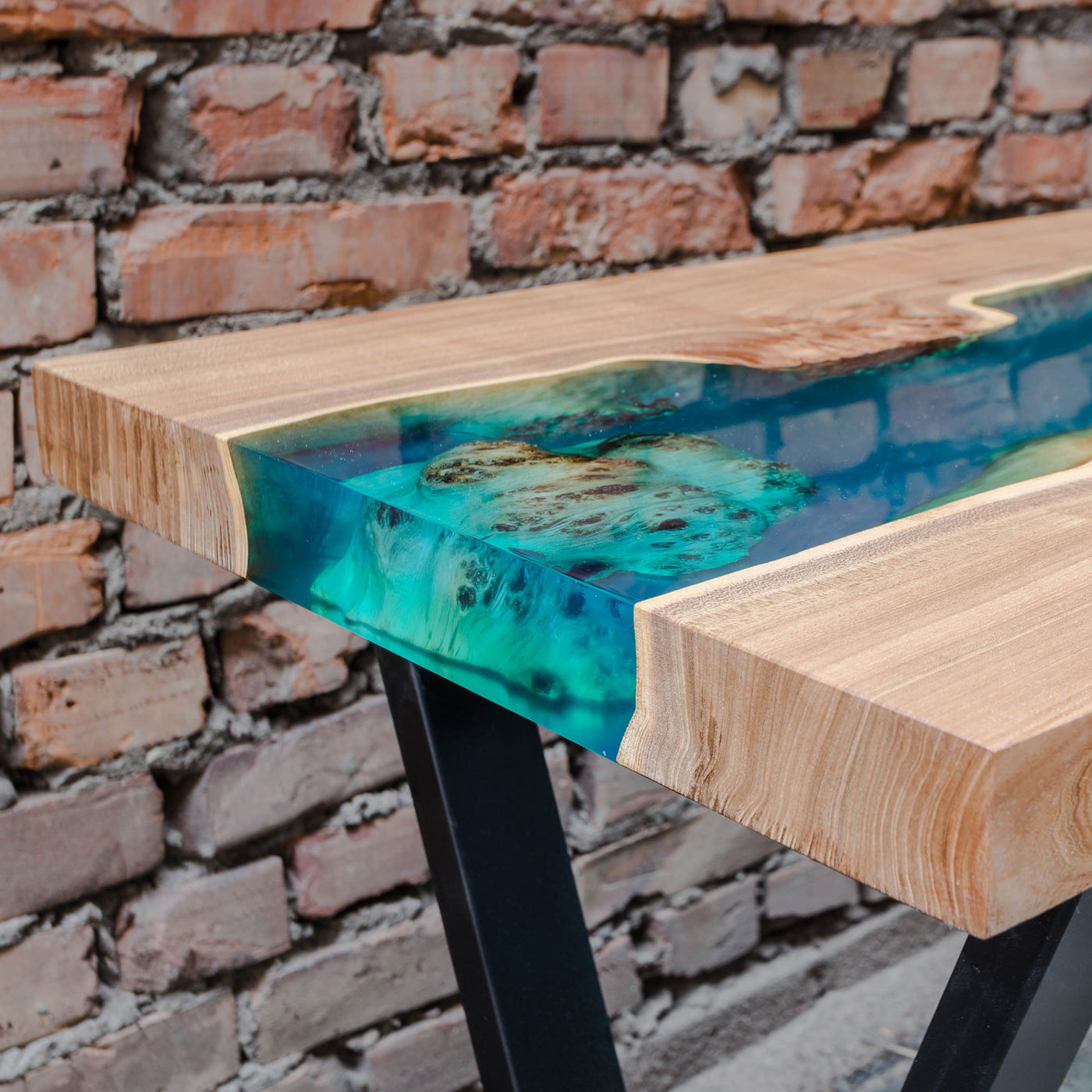 DIY Epoxy Resin River Table Deep Pour Blue River Tabletop #size_3-gallon-11-4-l